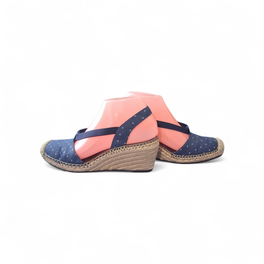 Clarks Petrina Kaelie Espadrille Wedges Polkadot Blue/white 7.5 - Picture 5 of 7